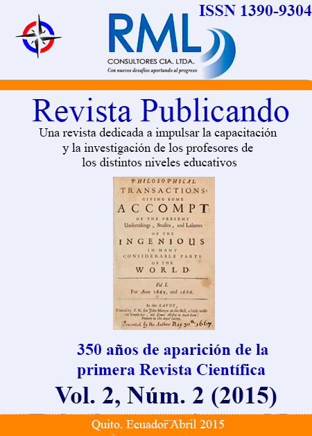 Revista Publicando. Vol2. No 2. 2015